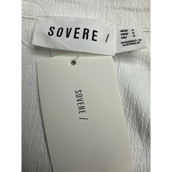 SOVERE Capture Corset Top in Milk Small New Womens Button Down Shirt Top - Picture 10 of 15